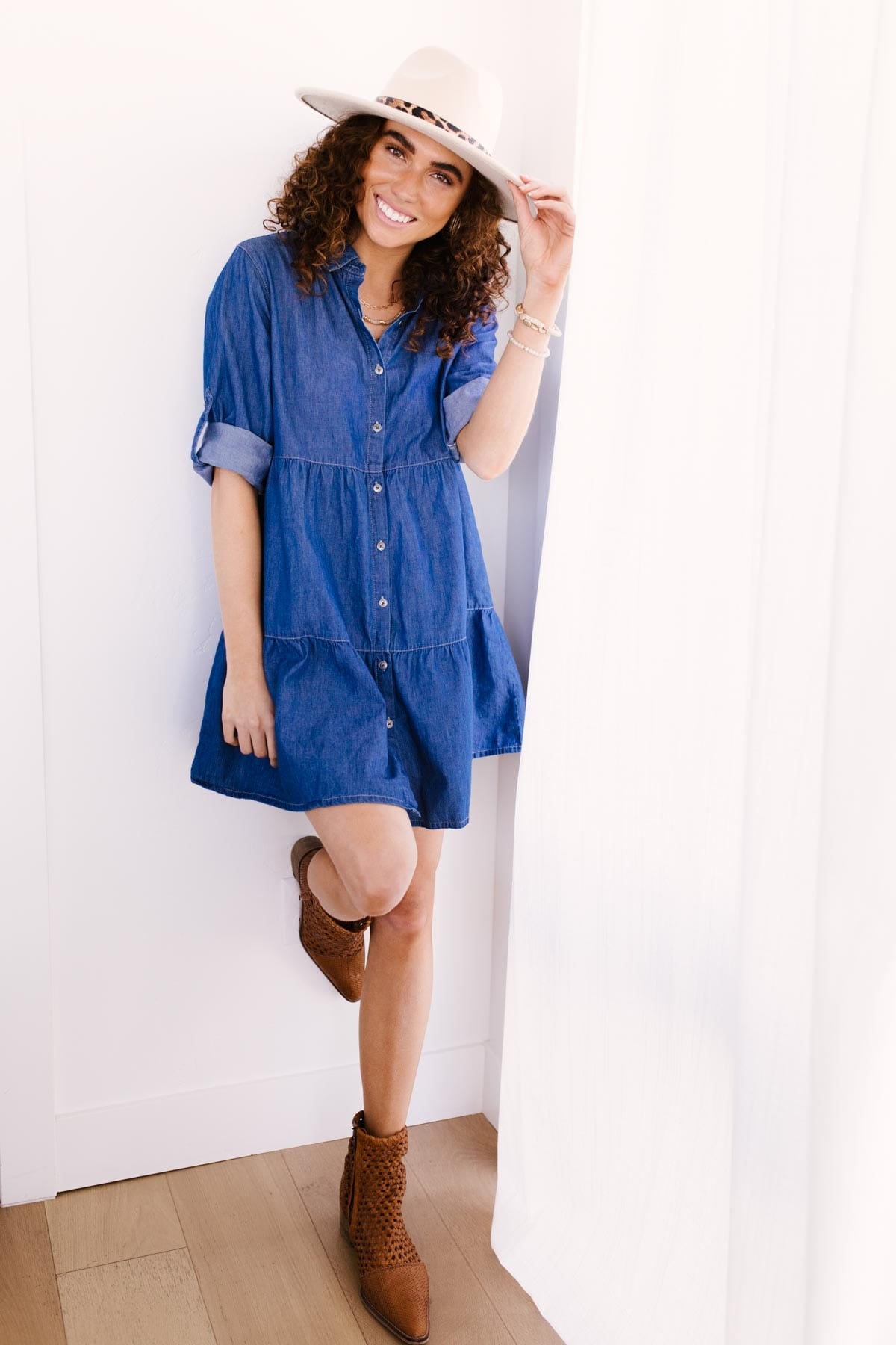 Blue Jean Baby Doll Button Down Dress Cypress & Stone Co. Blue Jean Baby Doll Button Down Dress Cypress & Stone Co.